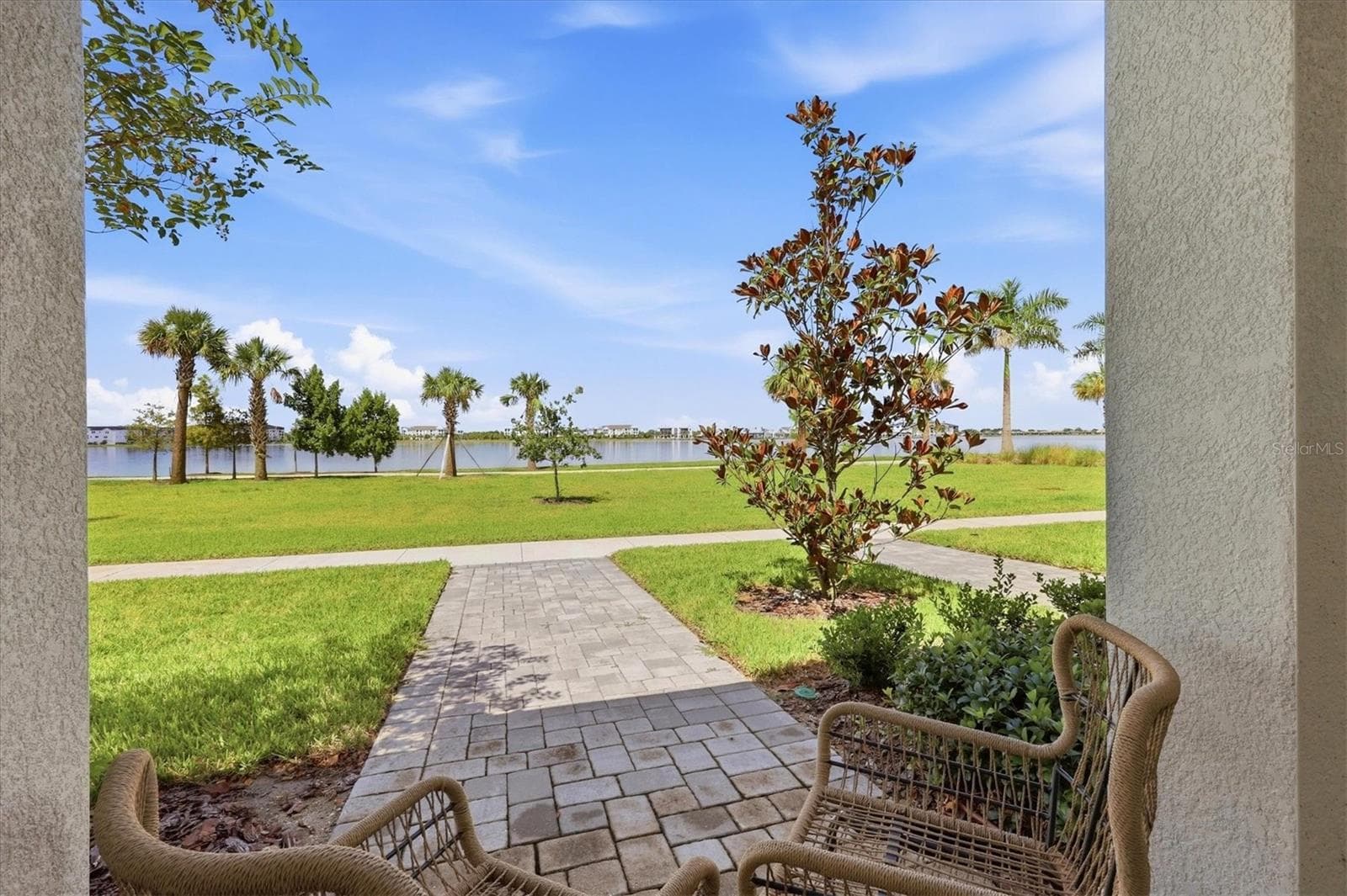View from front porch - 7392 CABIN LN, SARASOTA