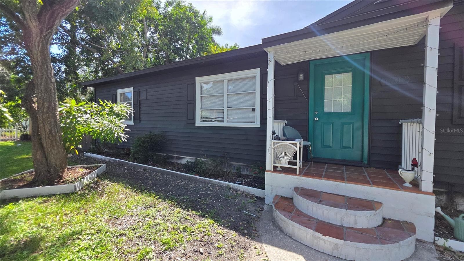 Front of Home and Front Entry, Small Covered Front Entry Way - 1702 26TH ST W, BRADENTON