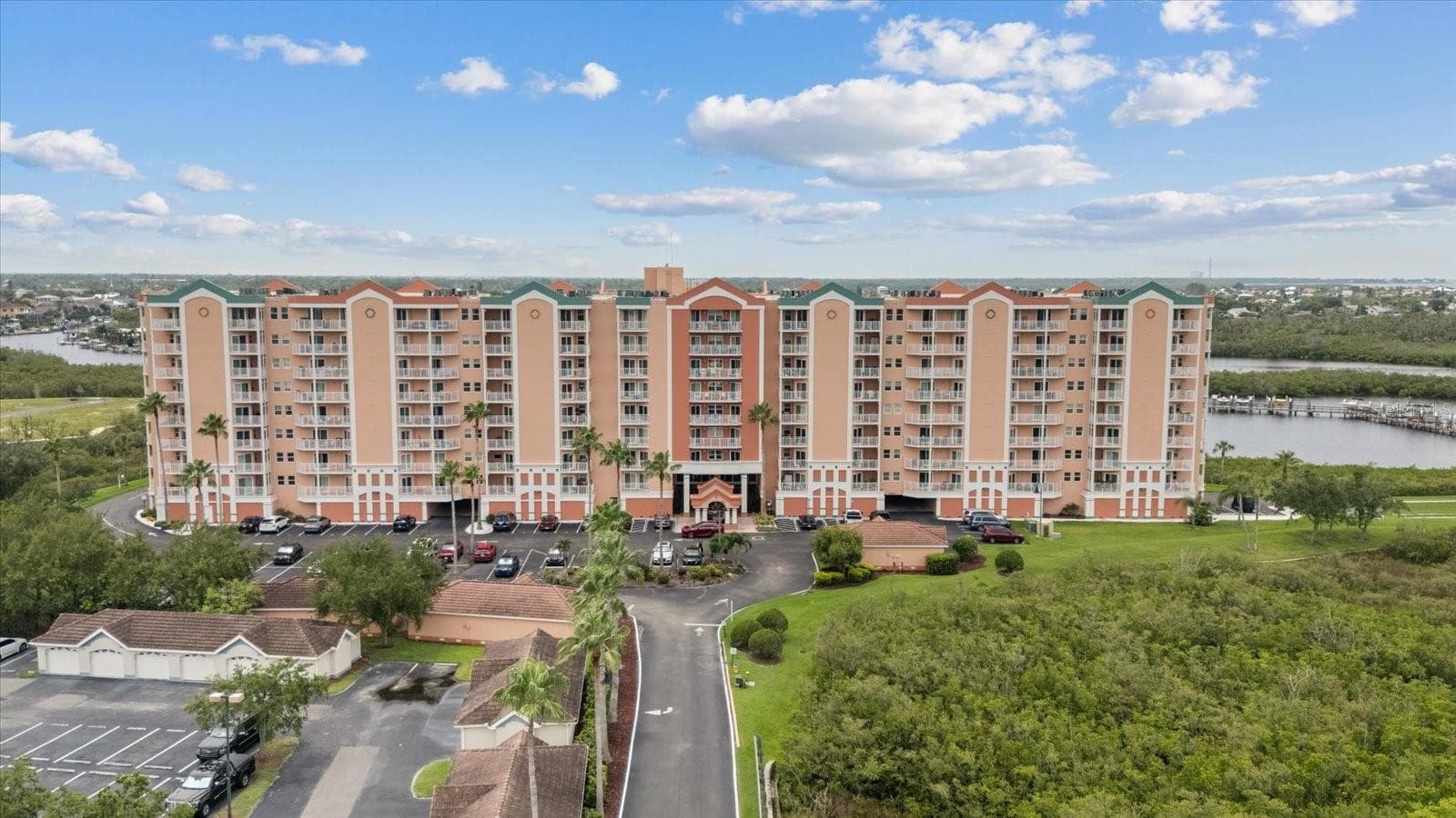 aerial of condo building - 4516 SEAGULL DR #507, NEW PORT RICHEY