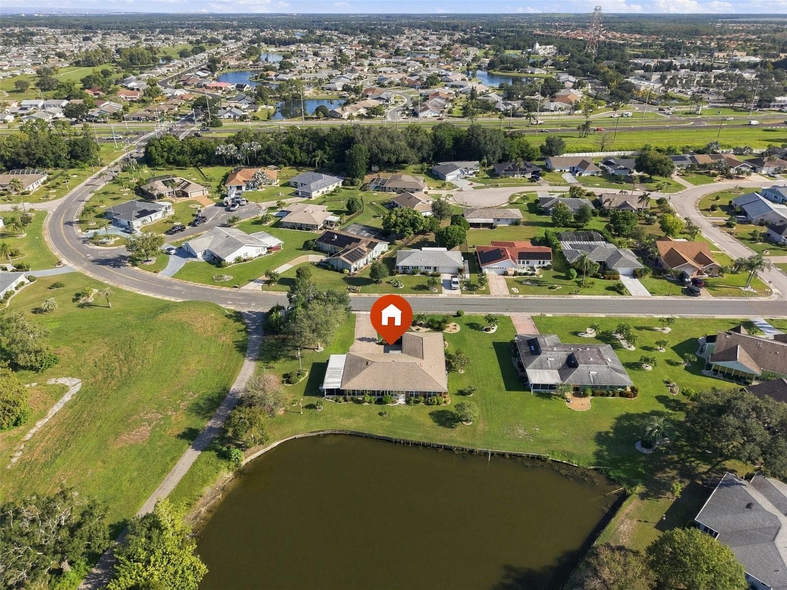 Aerial view - 211 STONEHAM DR, SUN CITY CENTER