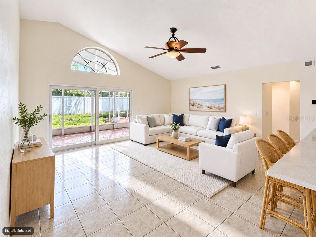Family Room Staged - 12613 SUMMER TREE CT, ORLANDO