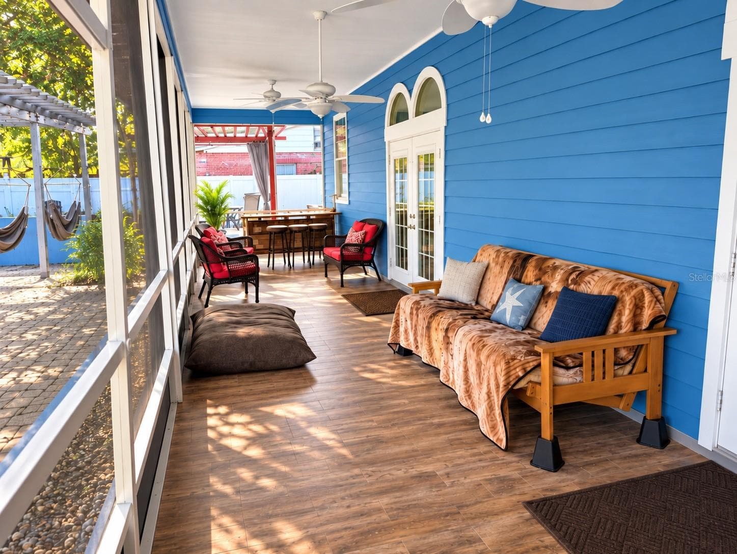 Covered Lanai with ceiling fans to enjoy Florida outdoors! - 3009 W CLINTON ST, TAMPA