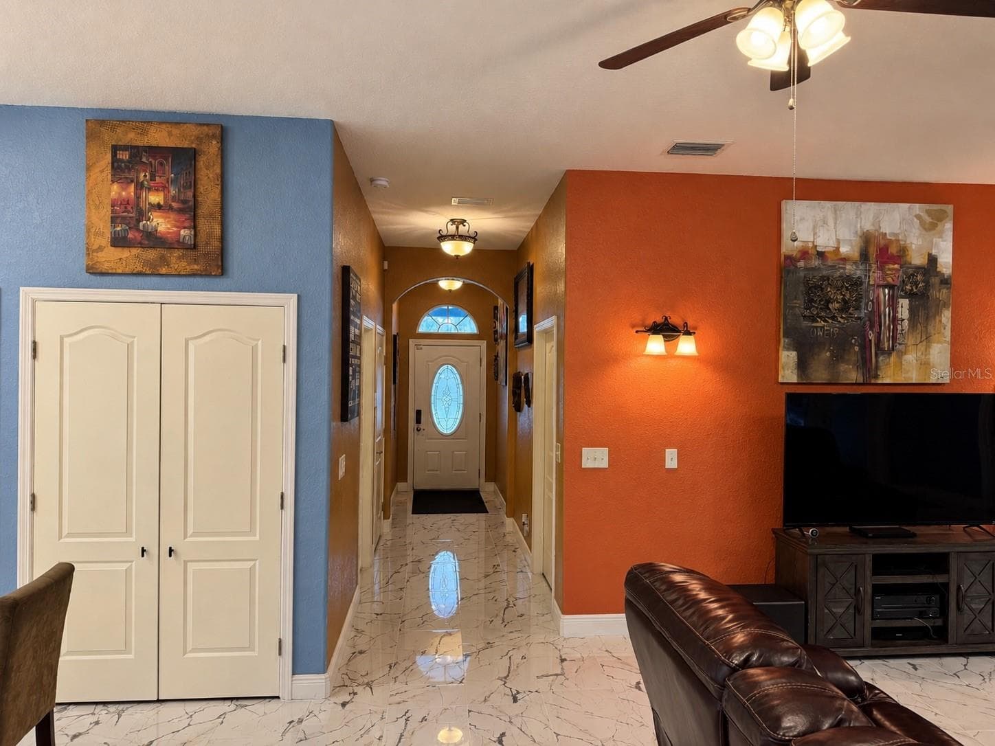 Living room to the right, kitchen to the left - Open floor plan - 3009 W CLINTON ST, TAMPA