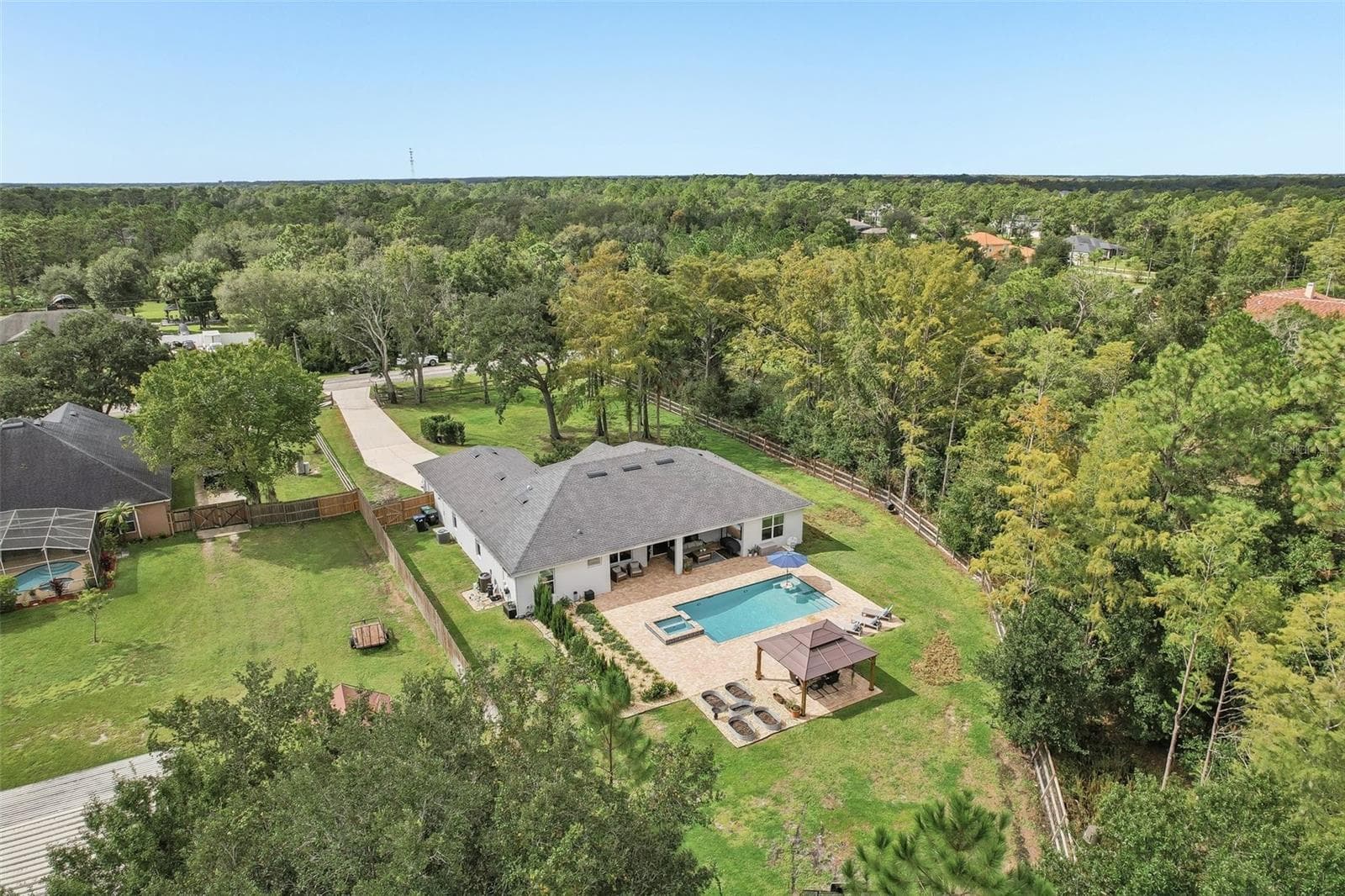 Aerial view of the back of the home - 19179 SABAL ST, ORLANDO