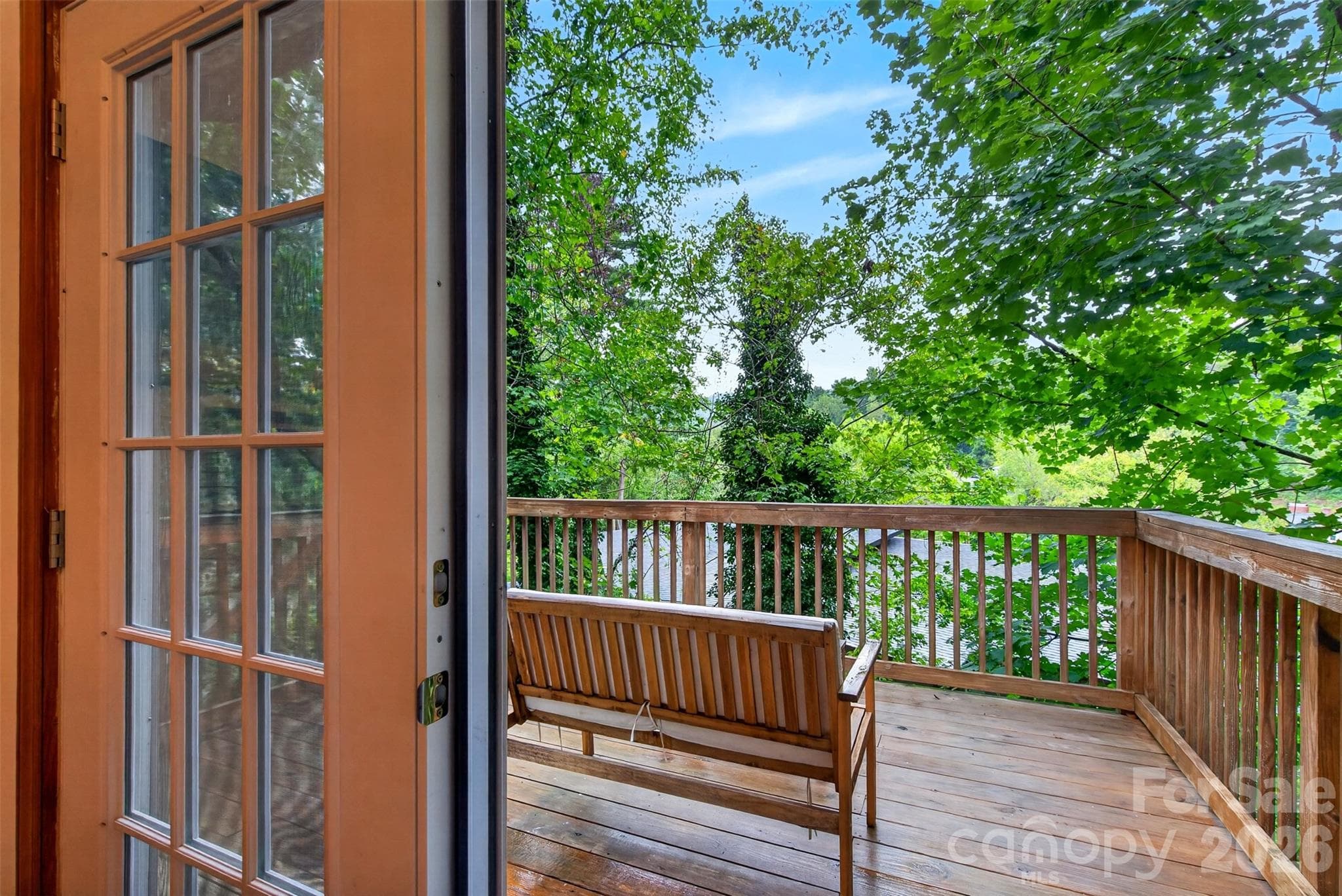 Deck off the dining space - 39 Spooks Branch Extension, Asheville