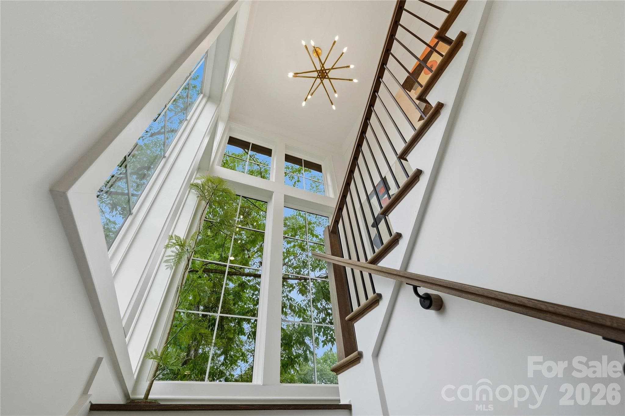 Stairwell to upper level - 1115 Lomax Avenue, Charlotte