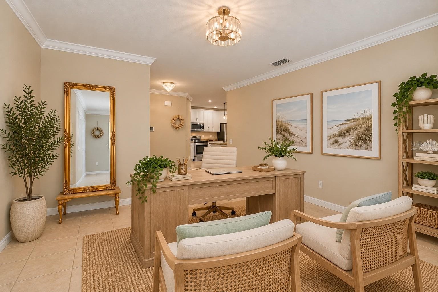 virtually Staged Versatile Den/Flex Room Ideal for Home Office, 4th Bedroom, or Hobby Space. - 640 ENCARNACION ST, PUNTA GORDA