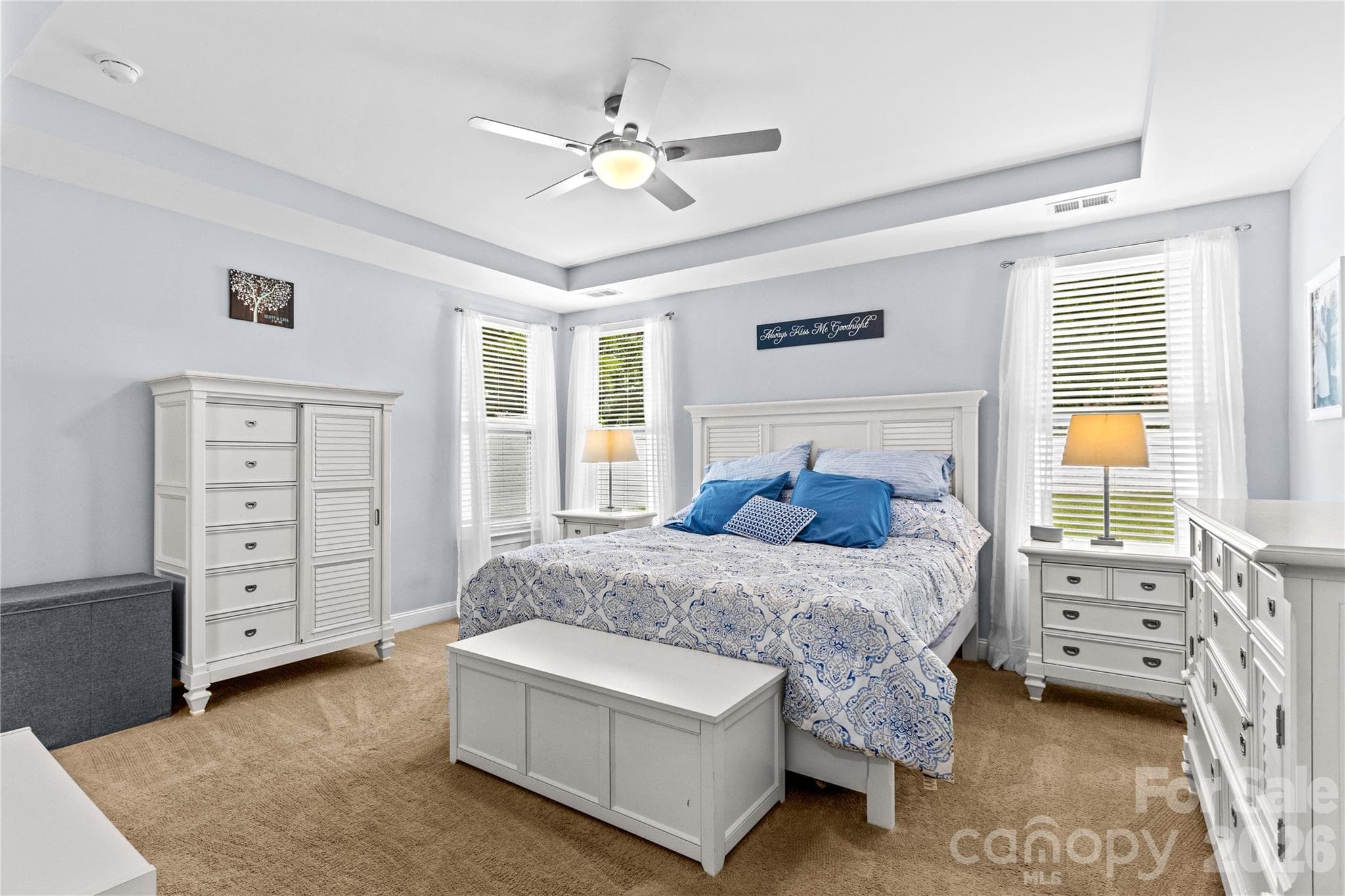 Gorgeous Primary Suite with Trey Ceiling; Fan - 111 Paradise Hills Circle, Mooresville