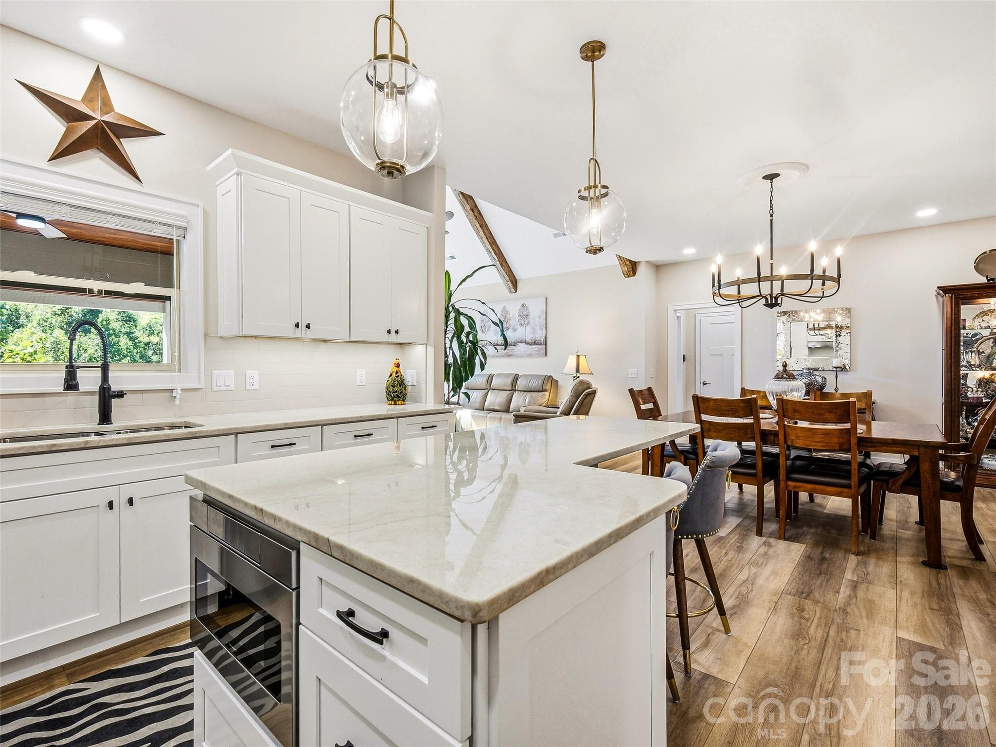 Kitchen opens to dining - 158 Narrows Run Loop, Hendersonville