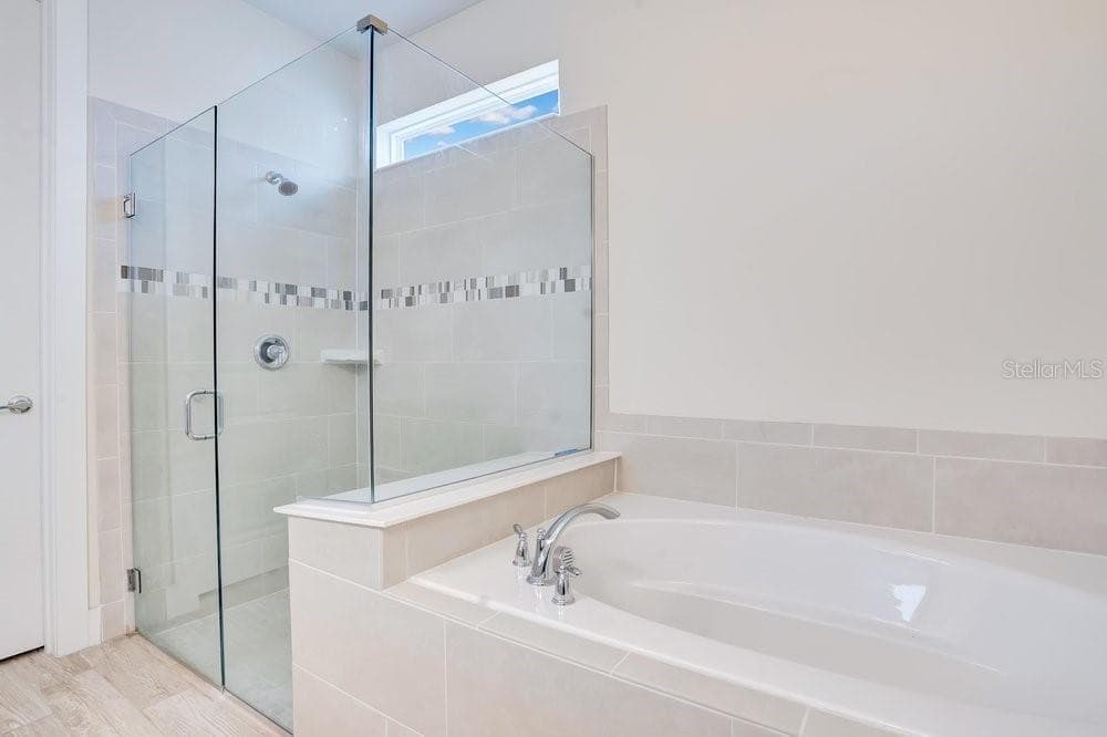 primary bathroom / shower and separate tub - 704 FOX EDGE CT, OVIEDO