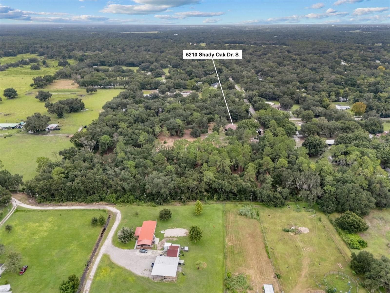 Aerial Property - 5210 SHADY OAK DR S, LAKELAND