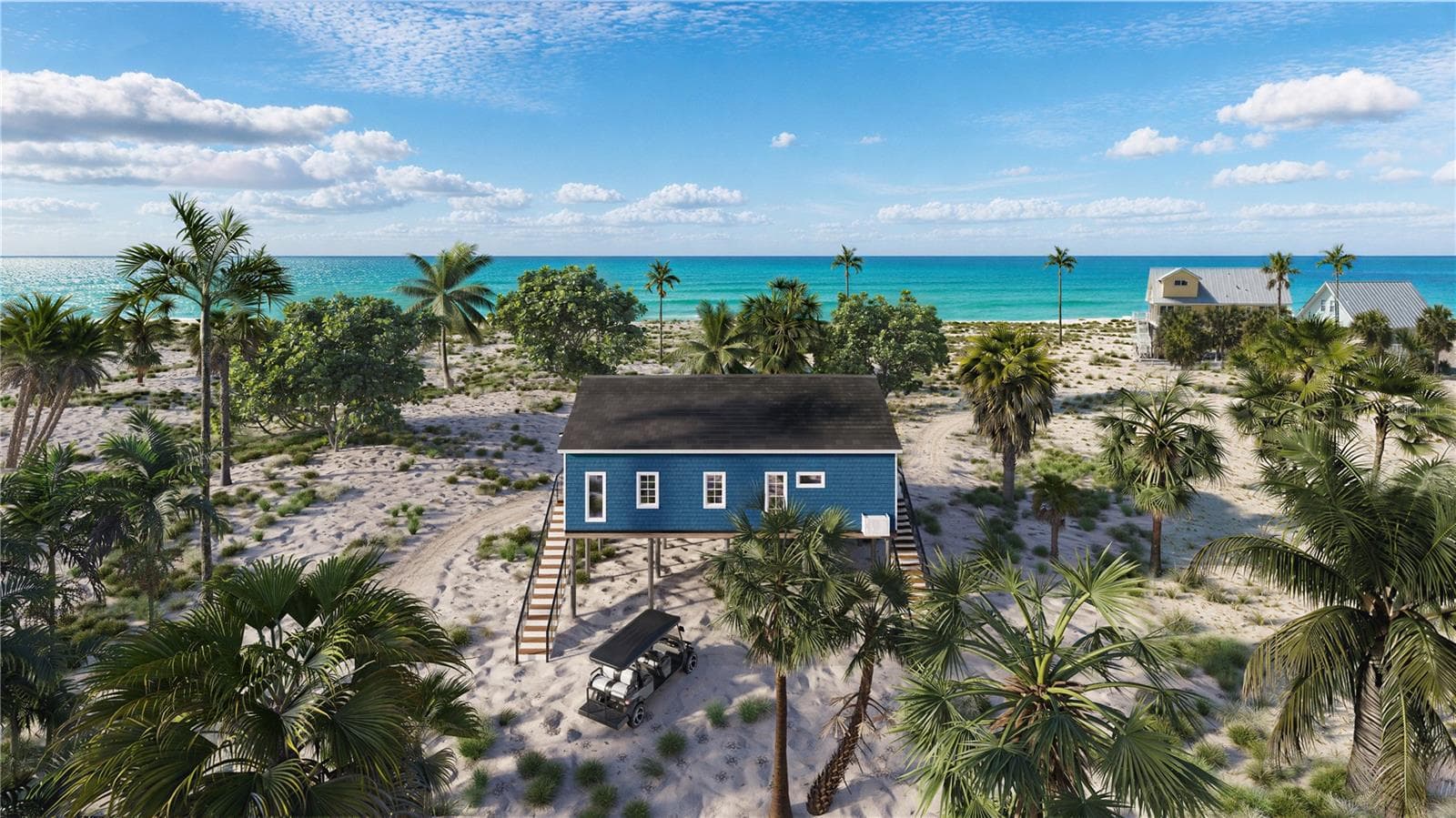 These renderings are artist depiction from the plans and drone shots - 8264 GRAND AVE, PLACIDA