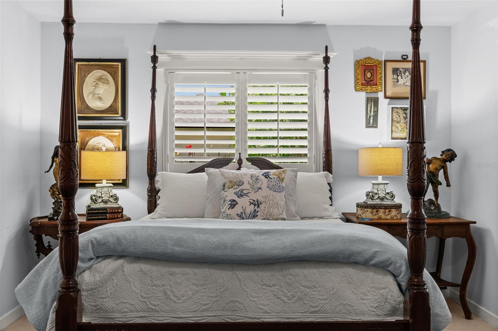 Primary bedroom with Plantation shutters - 427 SW 34TH ST, CAPE CORAL