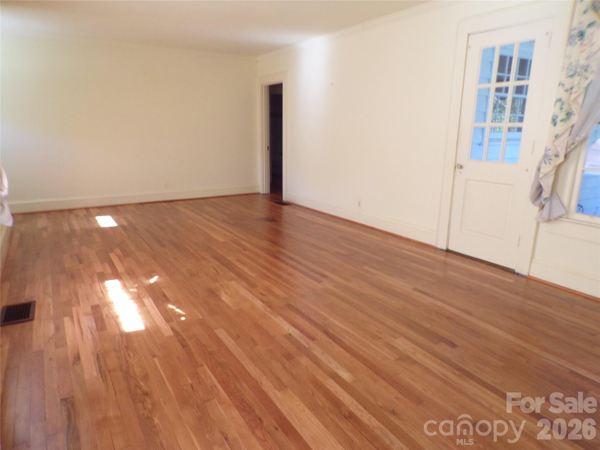 Living Room Refinished Hardwood Floor - 608 1st Street W, Conover