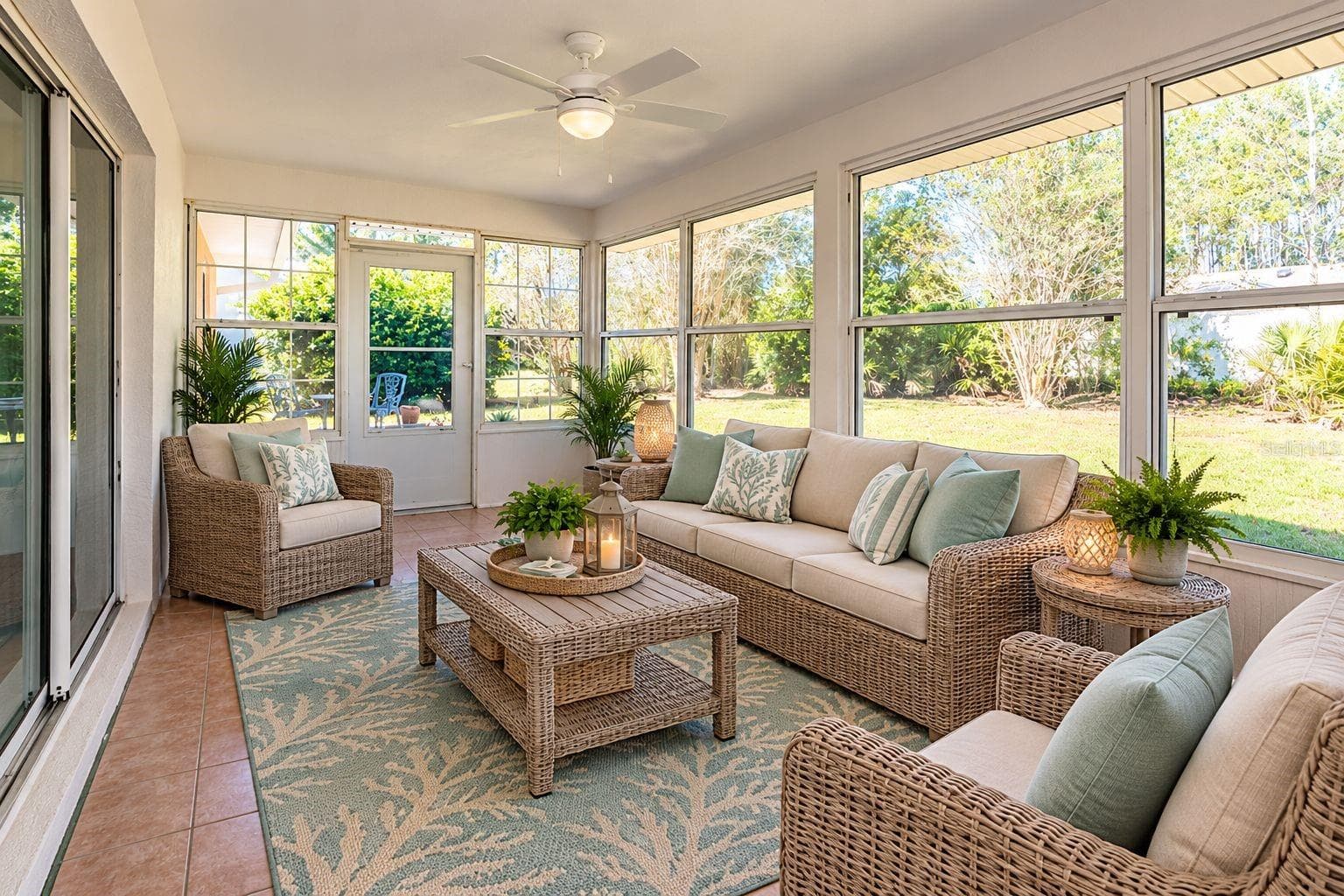Florida room staged - 141 BREN MAR LN, PALM COAST