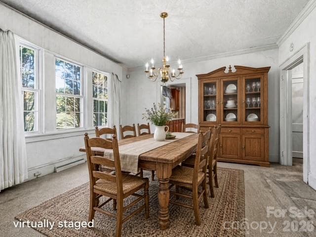 Staged dining room - 1308 Charlotte Highway, Fairview