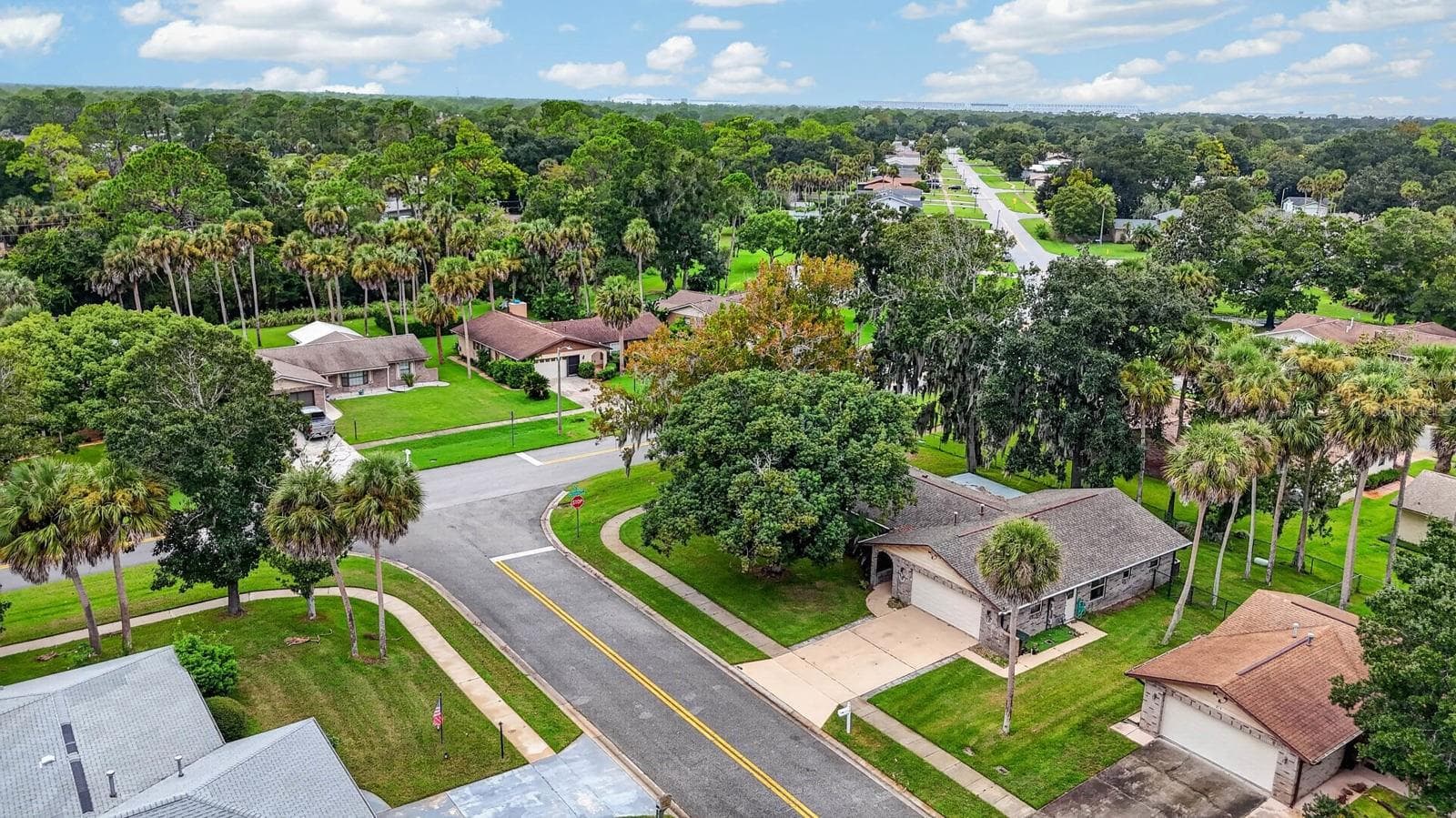 Aerial Neighborhood View - 319 QUAKER RIDGE DR, DAYTONA BEACH