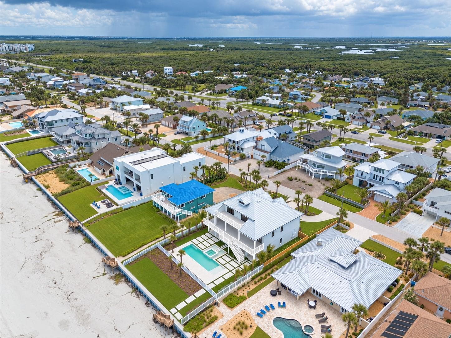 Aerial Sturdy Seawall - 4643 VAN KLEECK DR, NEW SMYRNA BEACH