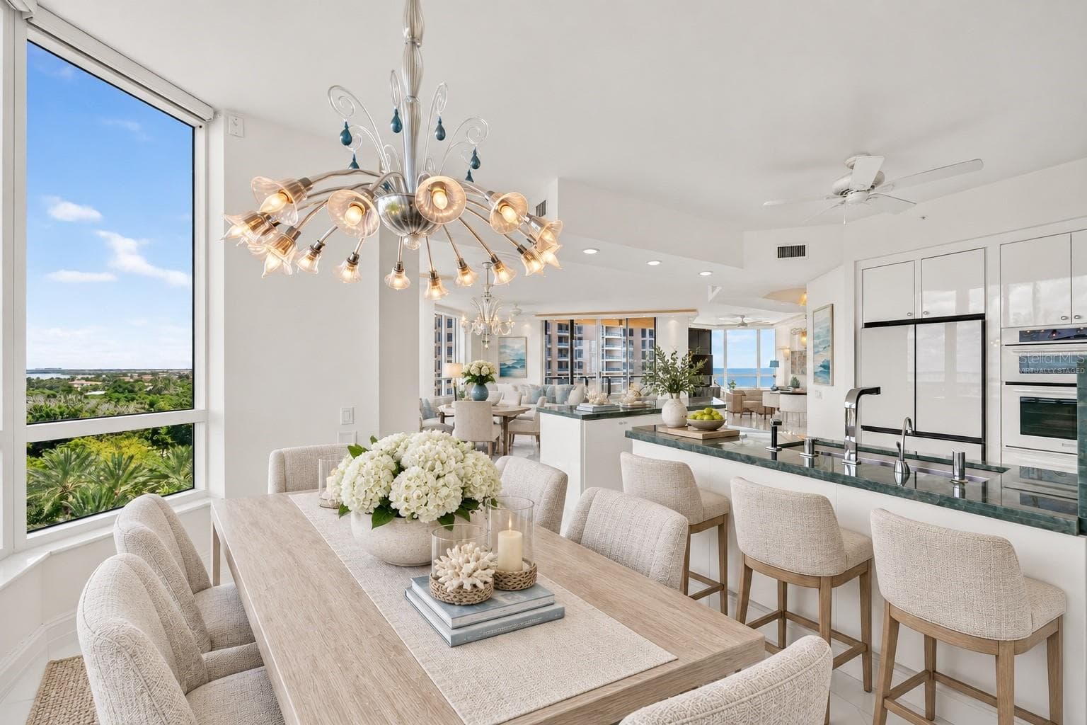 Virtually Staged - Breakfast Nook and Kitchen - 1281 GULF OF MEXICO DRIVE DR #707, LONGBOAT KEY
