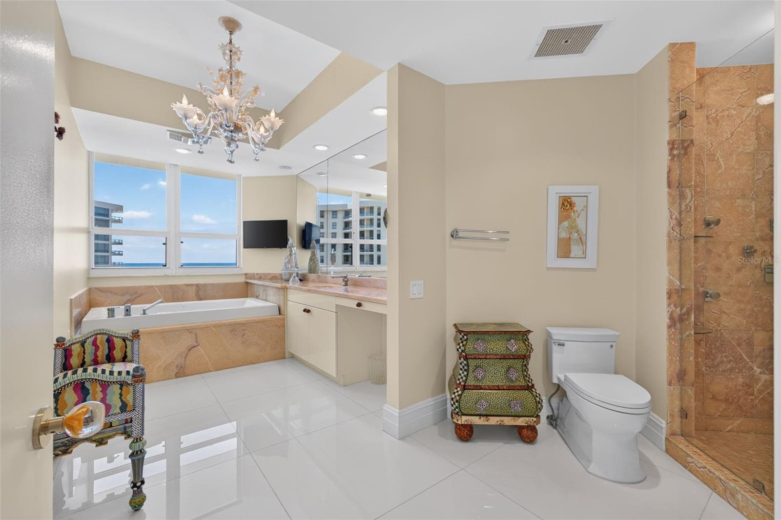 Primary bedroom "her" bath - 1281 GULF OF MEXICO DRIVE DR #707, LONGBOAT KEY