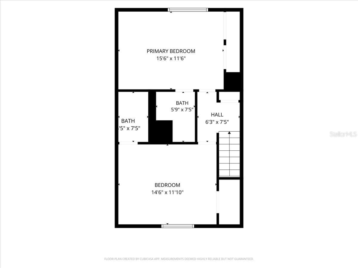 Floor Plan - each unit is similar with mirrored floor plans. Second floor - 841 E 14TH AVE, NEW SMYRNA BEACH