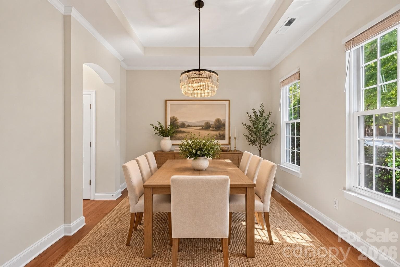 Staged dining room - 10431 Alvarado Way, Charlotte
