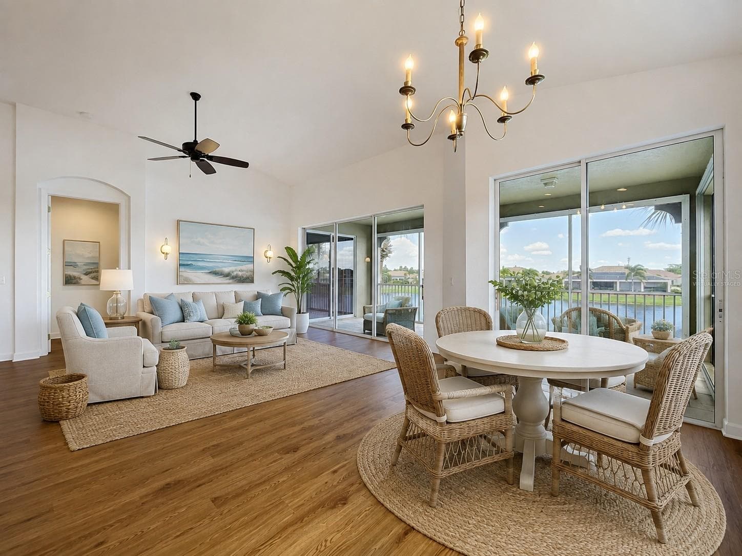 Family Room and Breakfast Area - virtually staged - 1338 EMERALD DUNES DR #35, SUN CITY CENTER