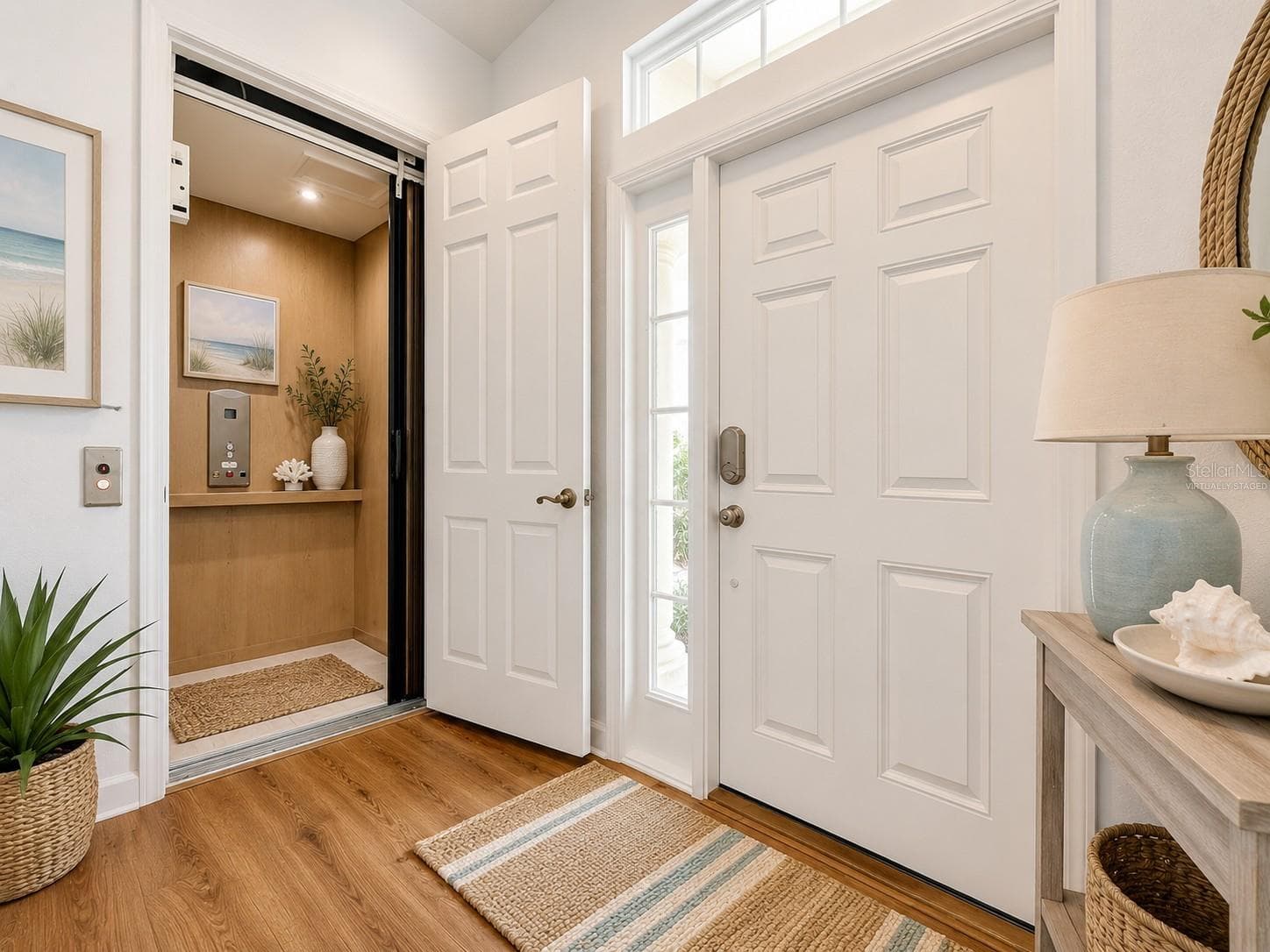 Front Door Entrance and Elevator - virtually staged - 1338 EMERALD DUNES DR #35, SUN CITY CENTER