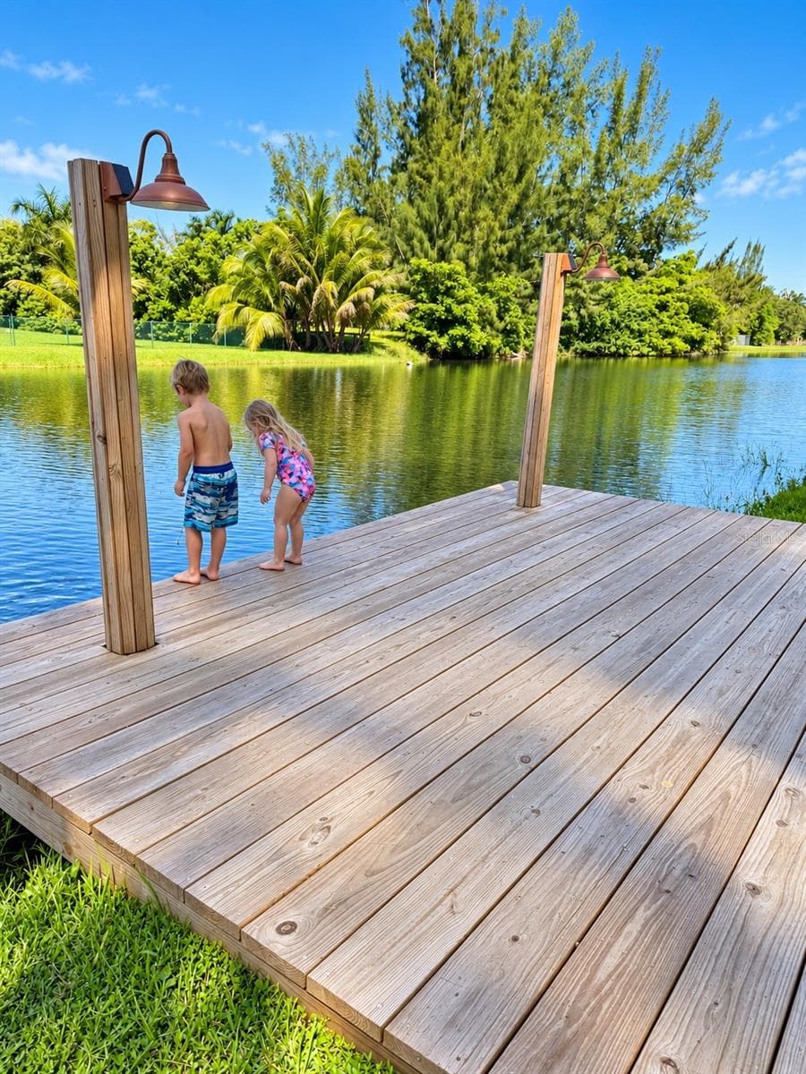 new wood dock on the canal - 3800 SW 137TH AVE, MIRAMAR