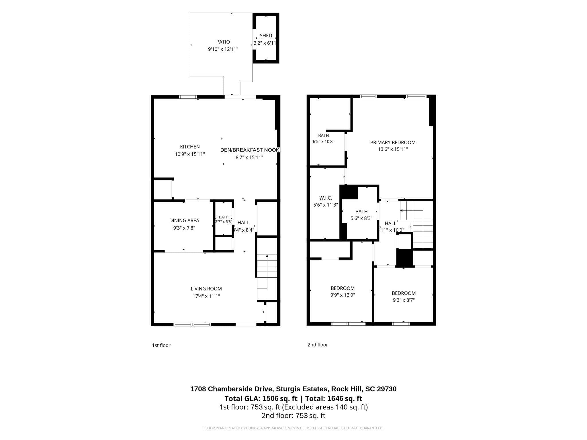 Floorplan - 1708 Chamberside Drive, Rock Hill