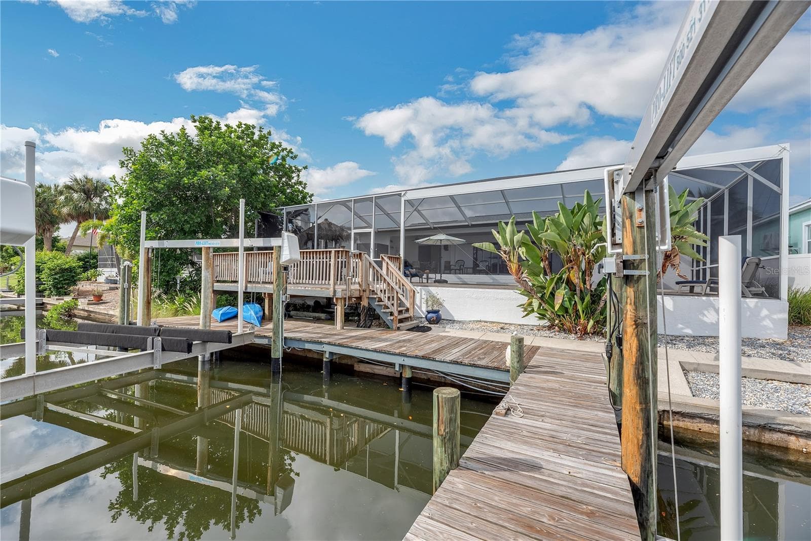View from lifts looking back on backyard. - 743 KINGSTON CT, APOLLO BEACH
