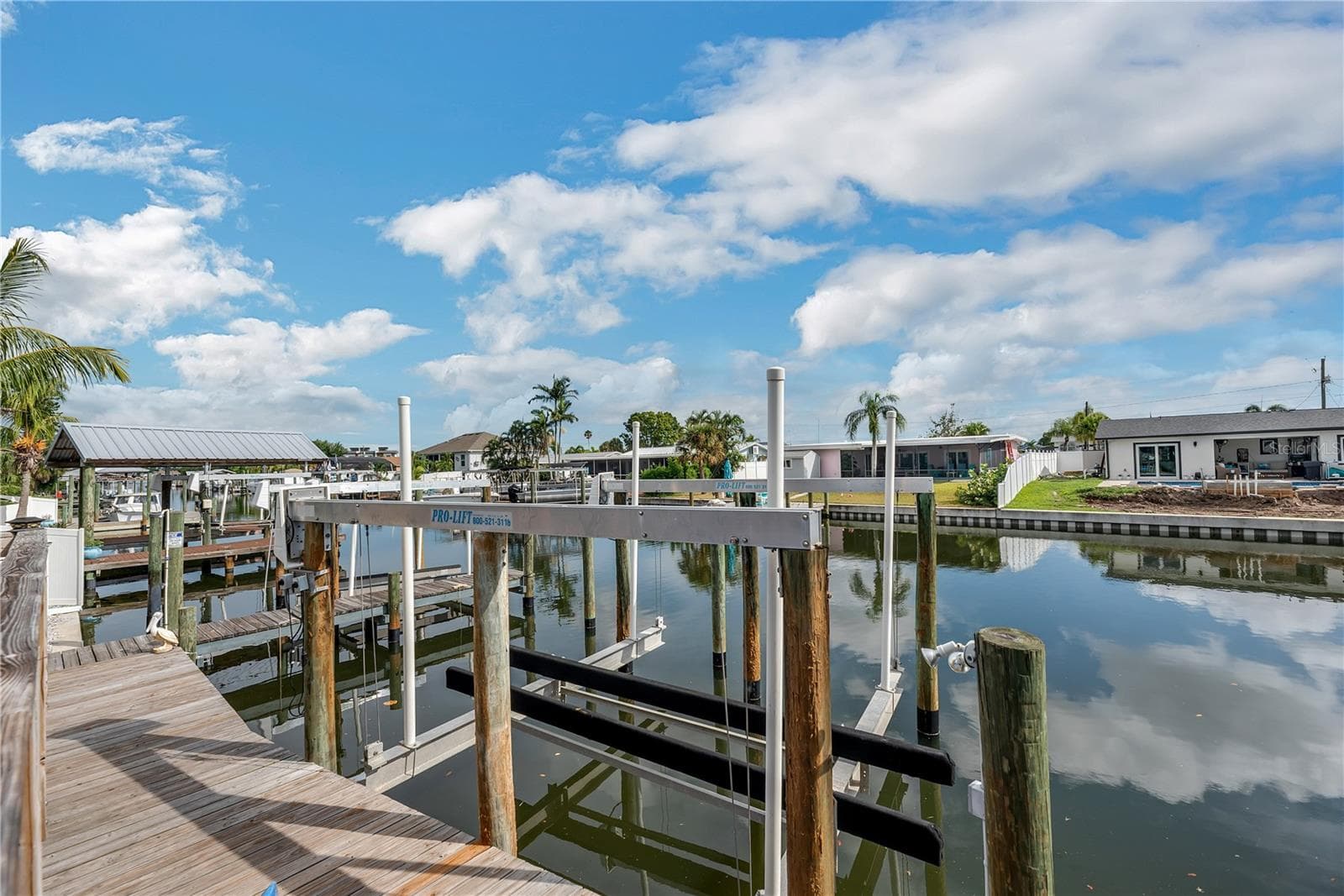 Second of two boat lifts. - 743 KINGSTON CT, APOLLO BEACH