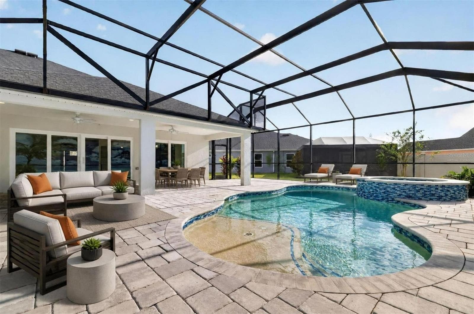 Private Paver Lanai, Swimming Pool, and Spa!-Virtually Staged - 6996 DWIGHT DR, THE VILLAGES
