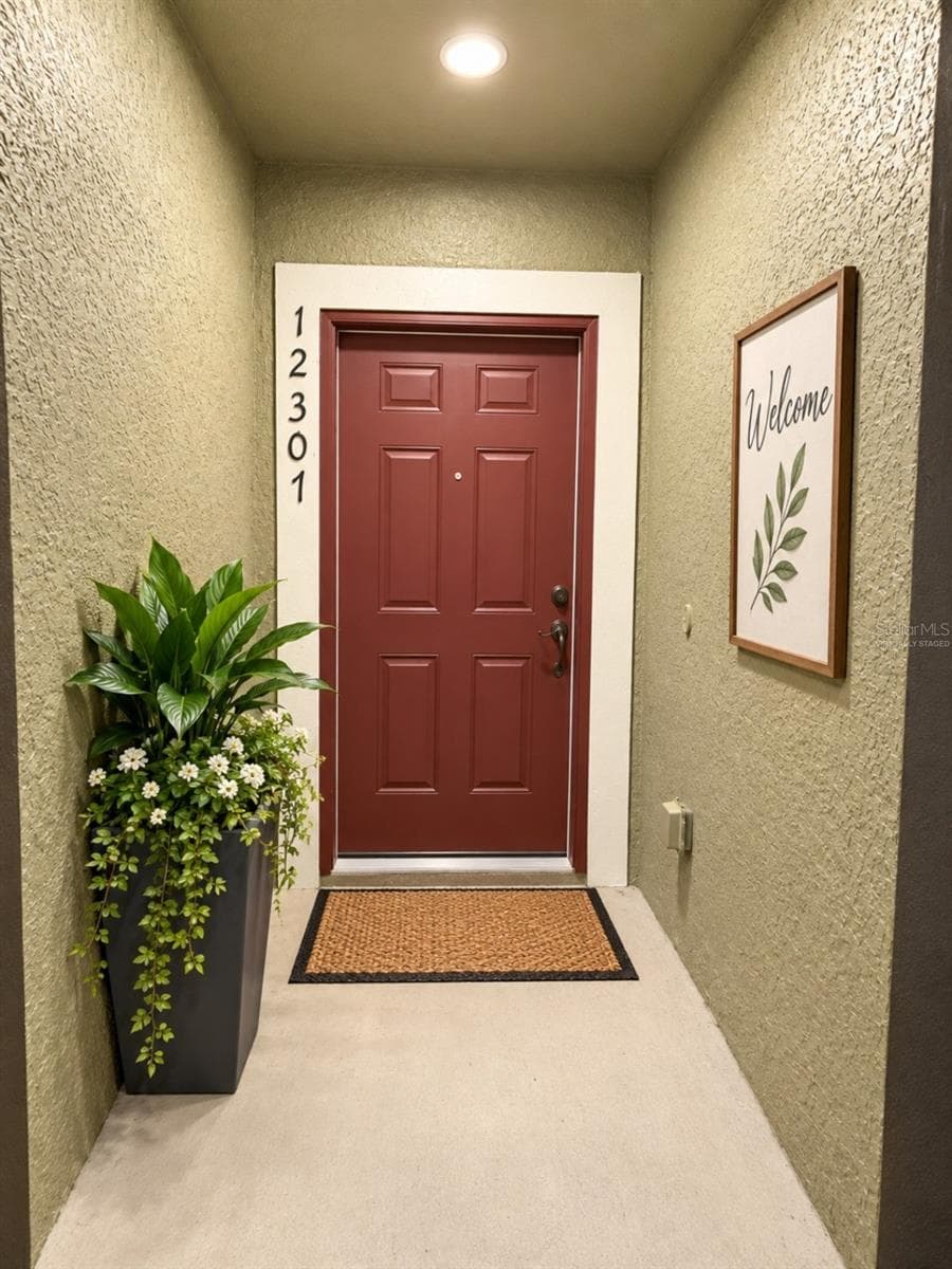 Virtually Staged - Front Door - 12307 FOXMOOR PEAK DR, RIVERVIEW