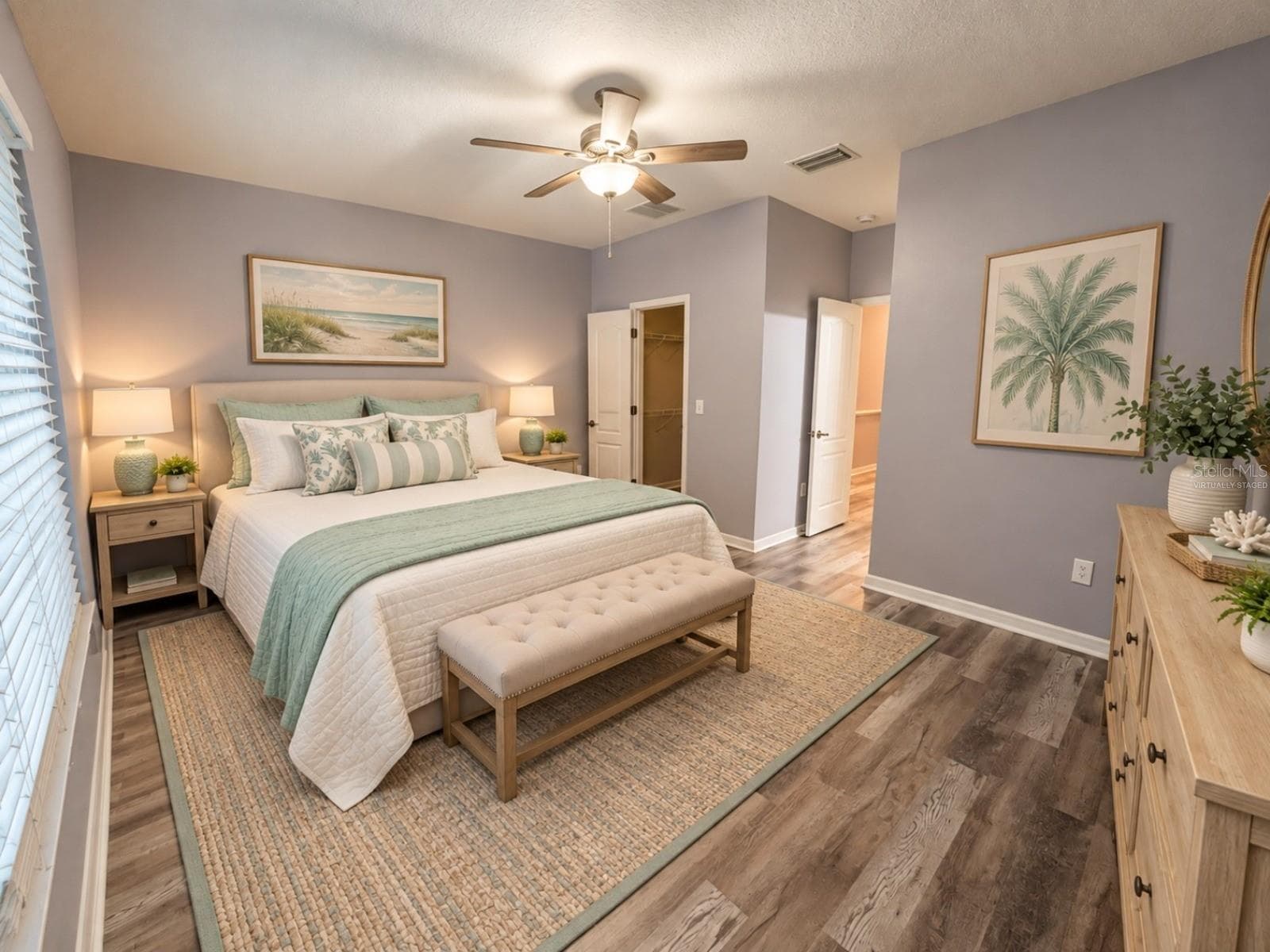 Virtually Staged - Primary Bedroom - 12307 FOXMOOR PEAK DR, RIVERVIEW
