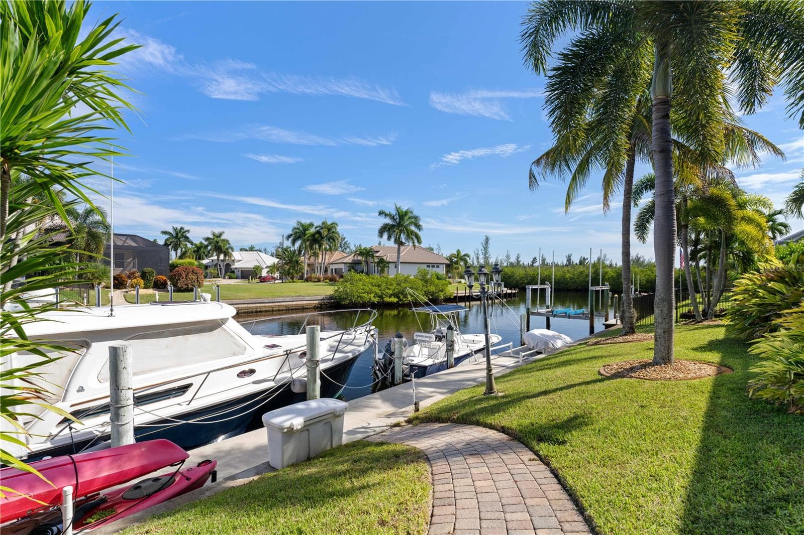 Sailboat access dock in backyard - 1448 KIWI CT, PUNTA GORDA