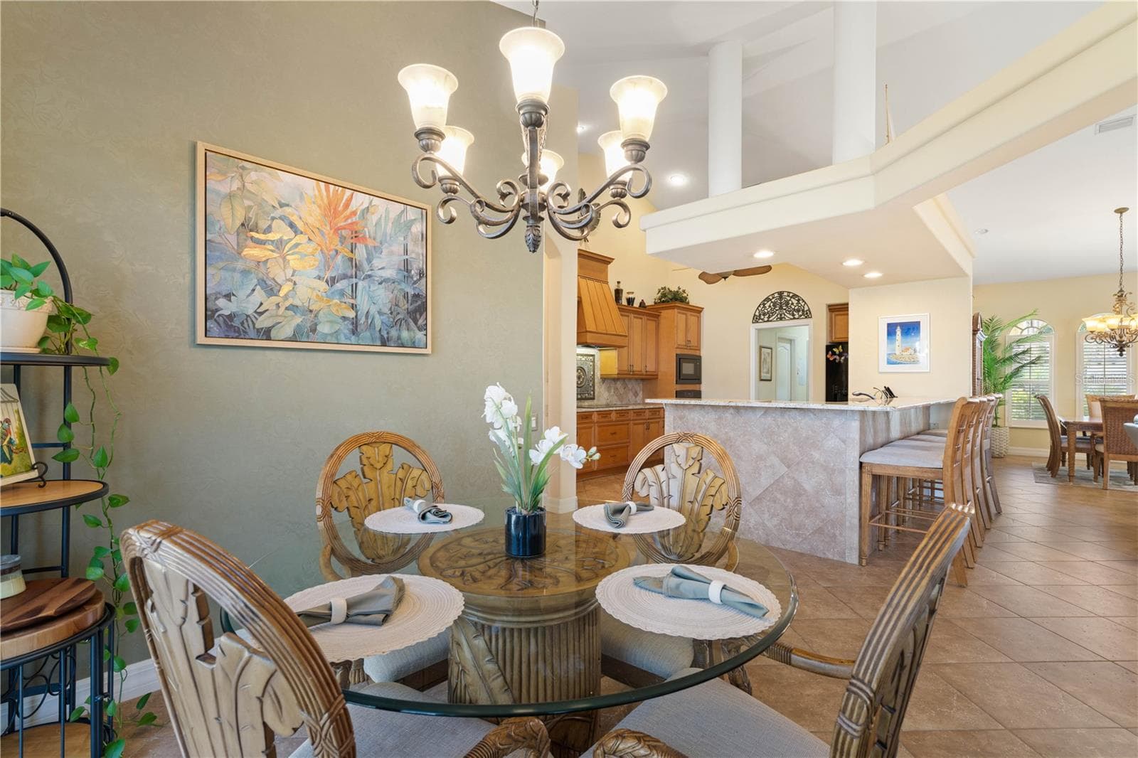 Breakfast area looking back at kitchen - 1448 KIWI CT, PUNTA GORDA