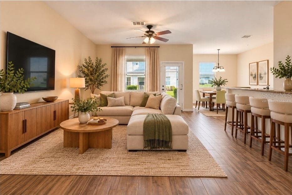 VIRTUALLY STAGED Living Room - 15515 CAMPDEN ST, WINTER GARDEN