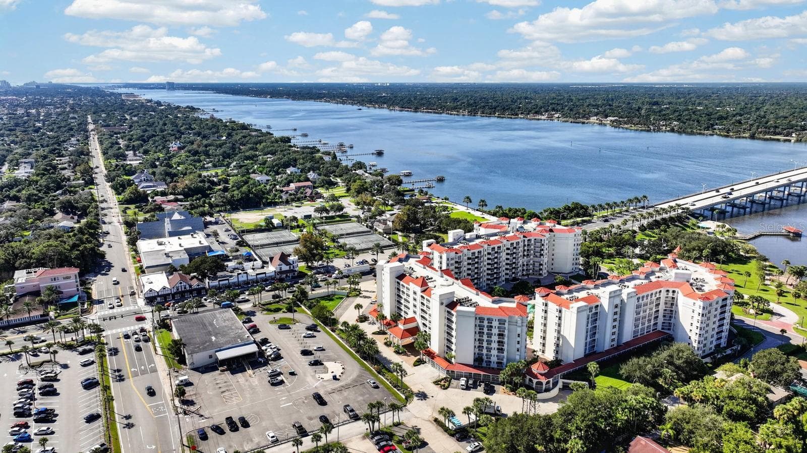 DRONE IMAGES OF BUILDING - 1 JOHN ANDERSON DR #301, ORMOND BEACH