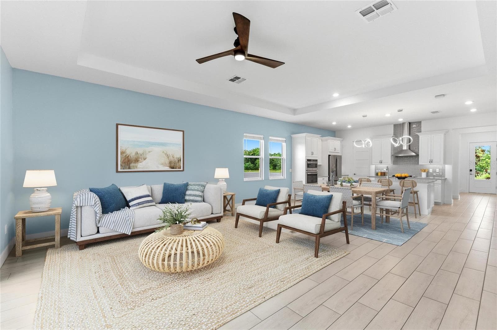 Virtually Staged Living Room - 502 16TH AVE E AVE E, PALMETTO