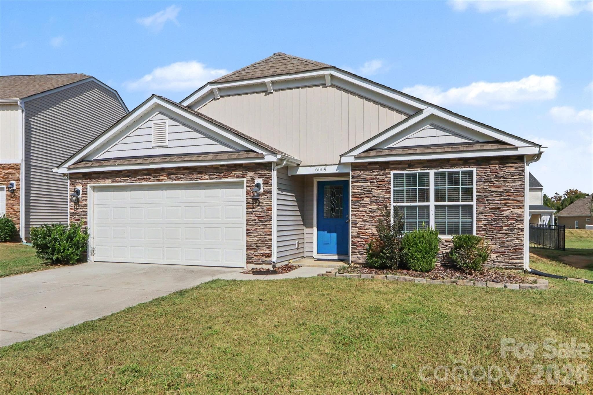 Front Elevation Stone Veneeer - 6009 Olivia Catherine Way, Charlotte