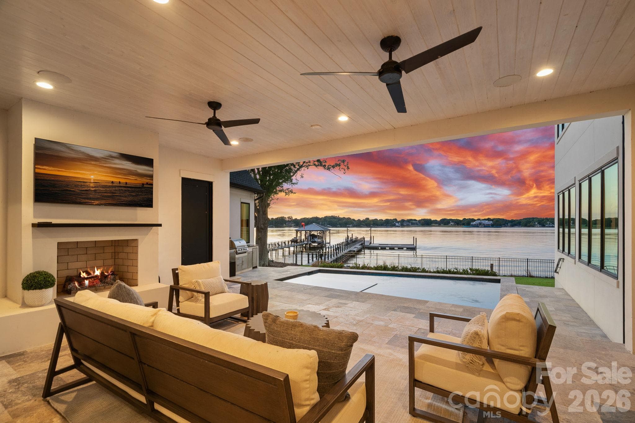 Lanai at Sunset on the Lakeside - 17811 Largo Place, Cornelius