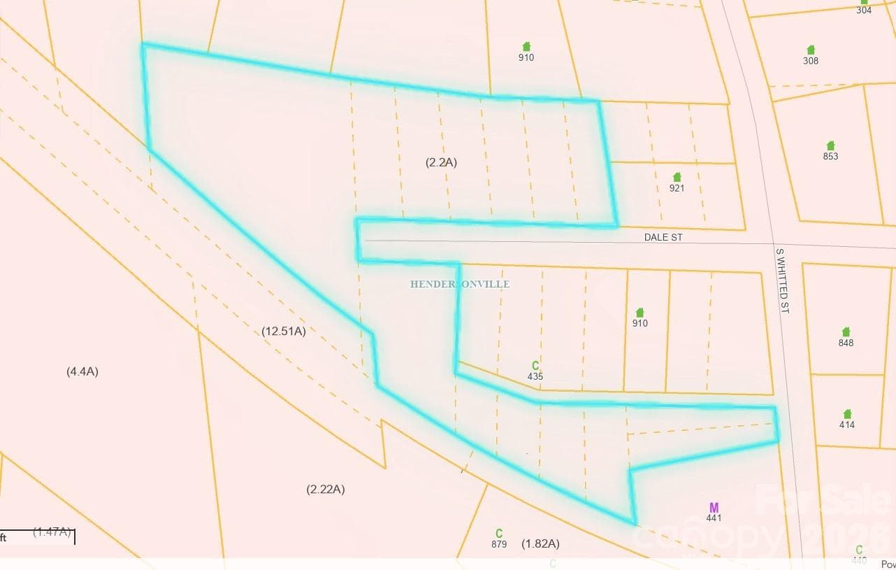 Access to parcel by both Dale Street and S. Whitted - Hendersonville