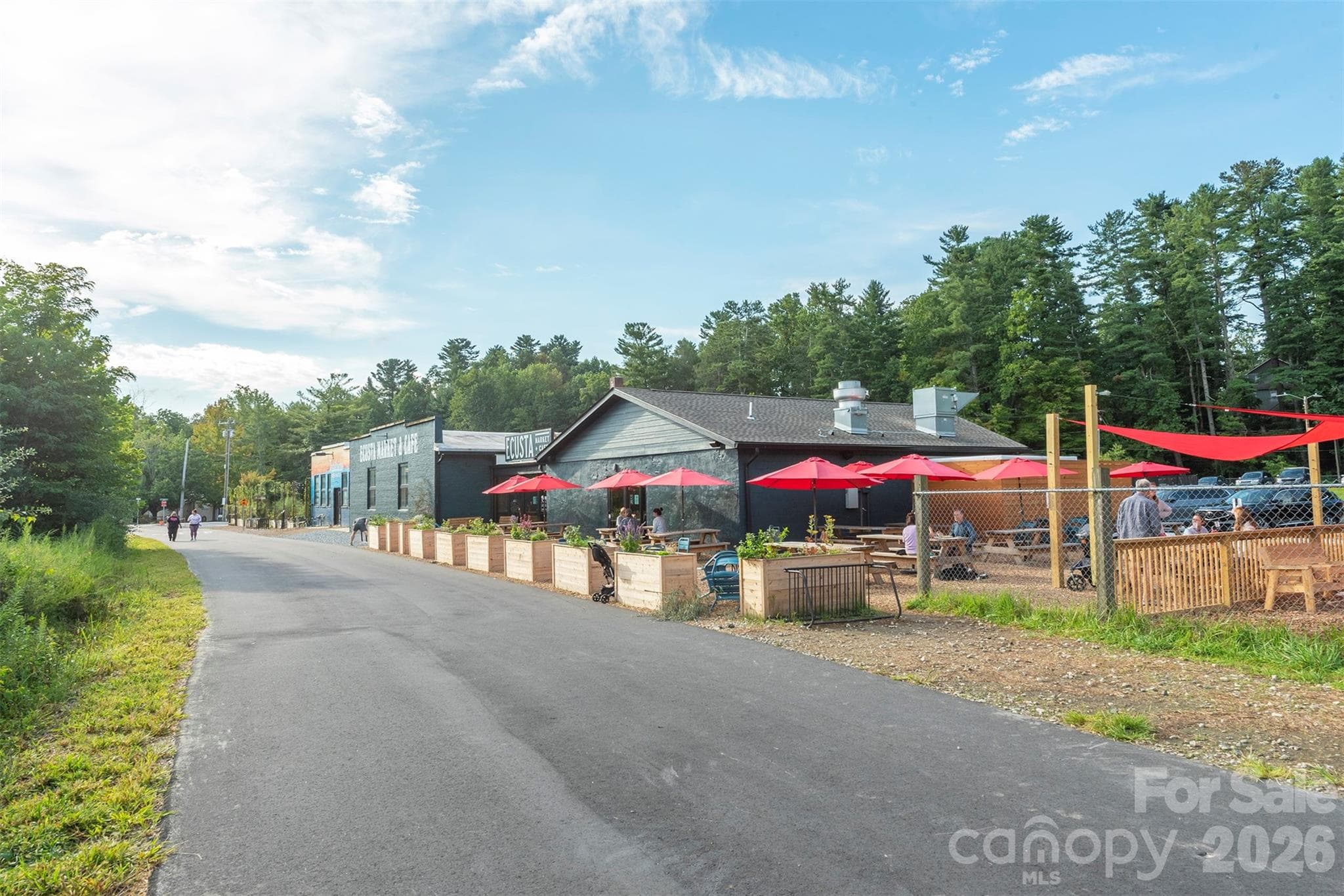 Across from parcel- Ecusta Market and Cafe and Trailside Brewing Co. - Hendersonville
