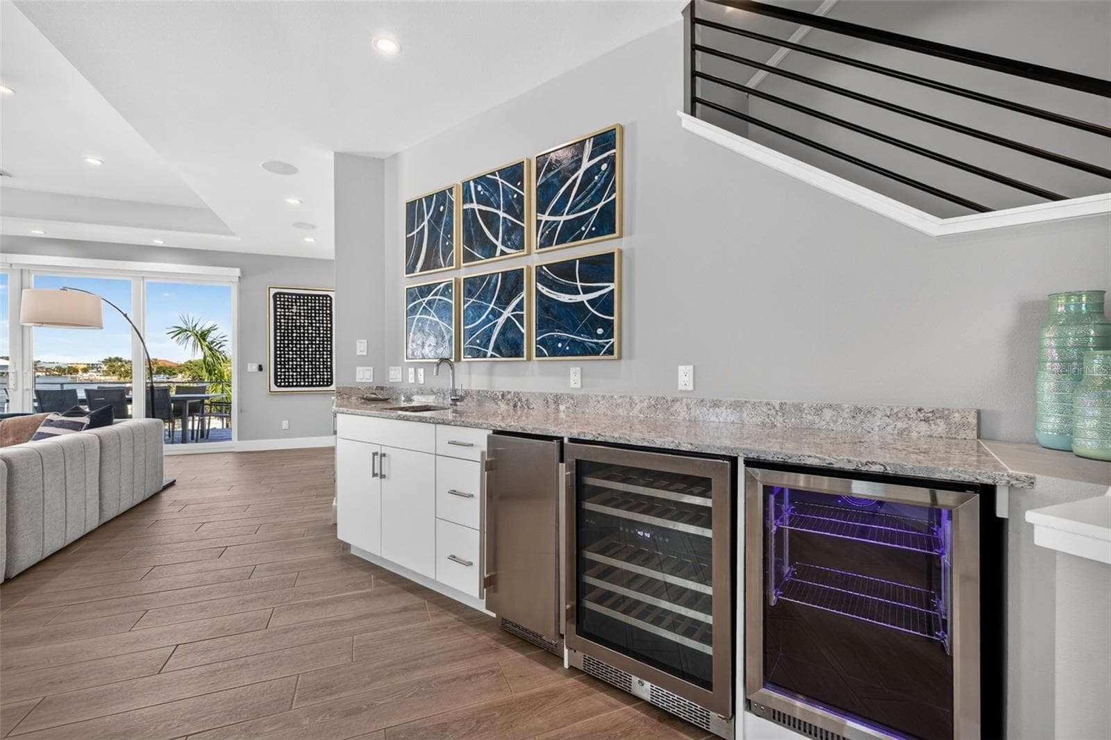 Living space wet bar. - 10209 GULF BLVD, TREASURE ISLAND