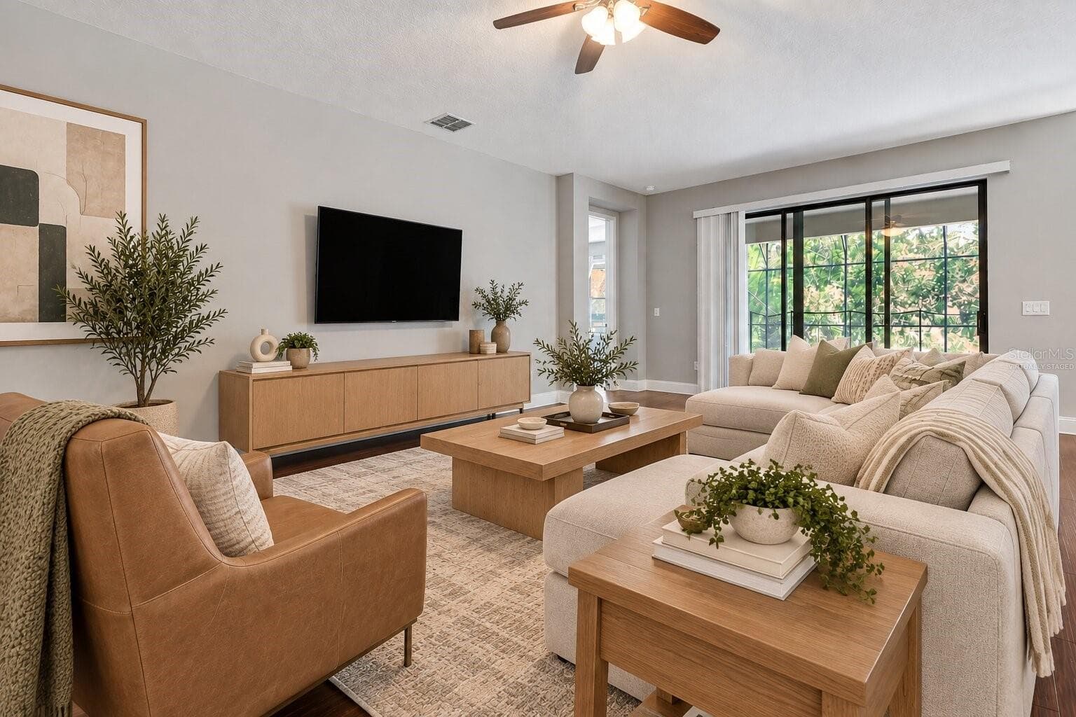Virtually Staged Living Room - 8524 VIVARO ISLE WAY, WINDERMERE