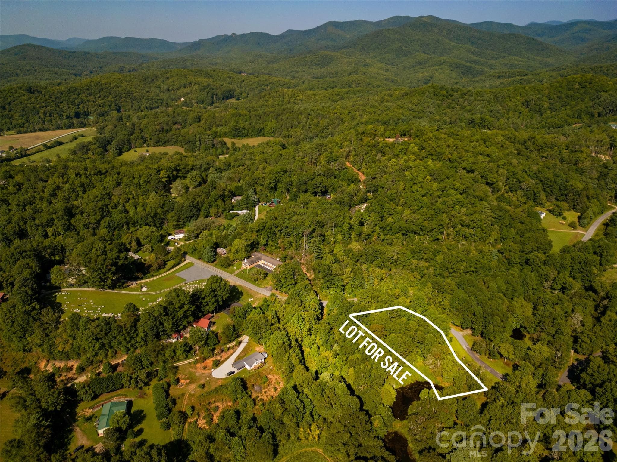 Aerial with Approximate Boundary! - Lot 3 Sweetwater Ridge Road, Balsam Grove