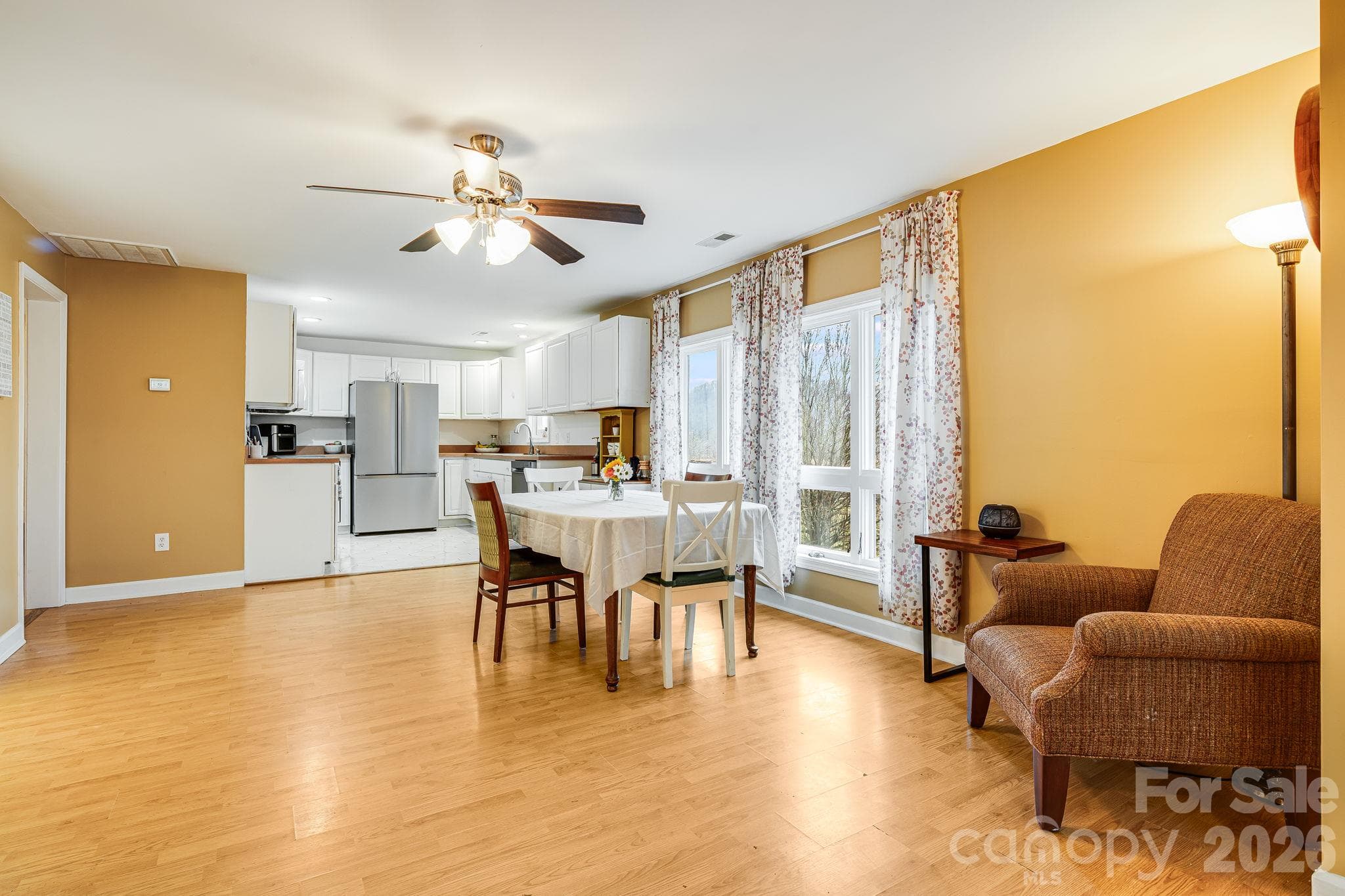 Open Space - view of dining area and kitchen - 195 Whitmire Road, Brevard
