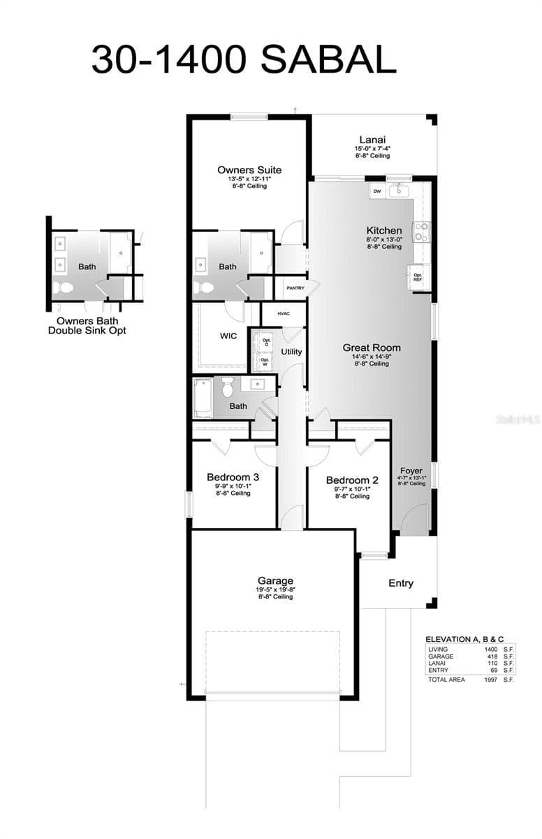 Sabal Floor Plan - 11399 LAKE LOUISA TERRACE, SARASOTA