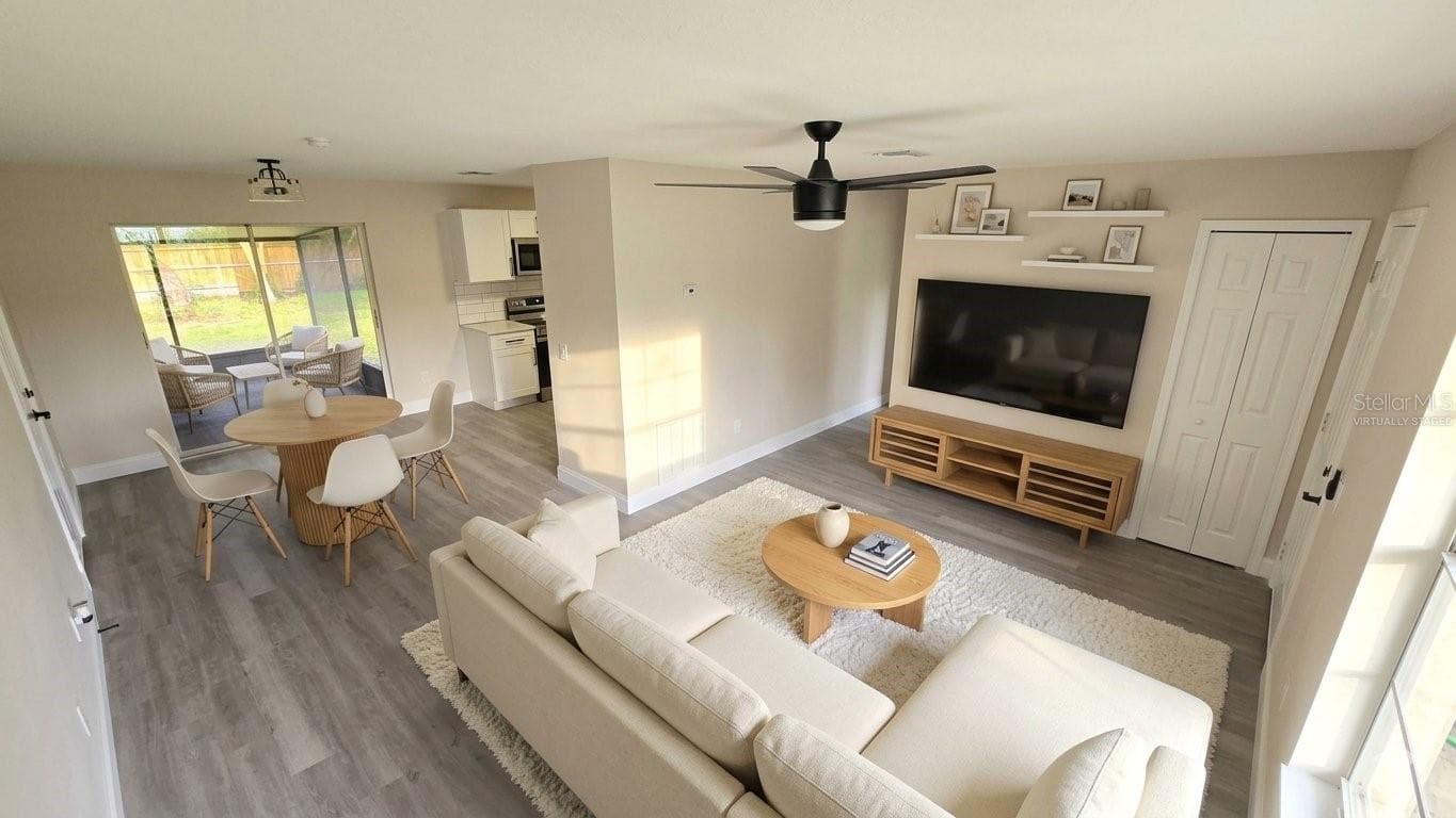 Virtually Staged Living Room - 605 JAMESON DR, ORANGE CITY